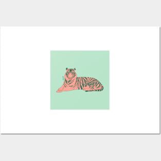 Tiger - Blush Posters and Art